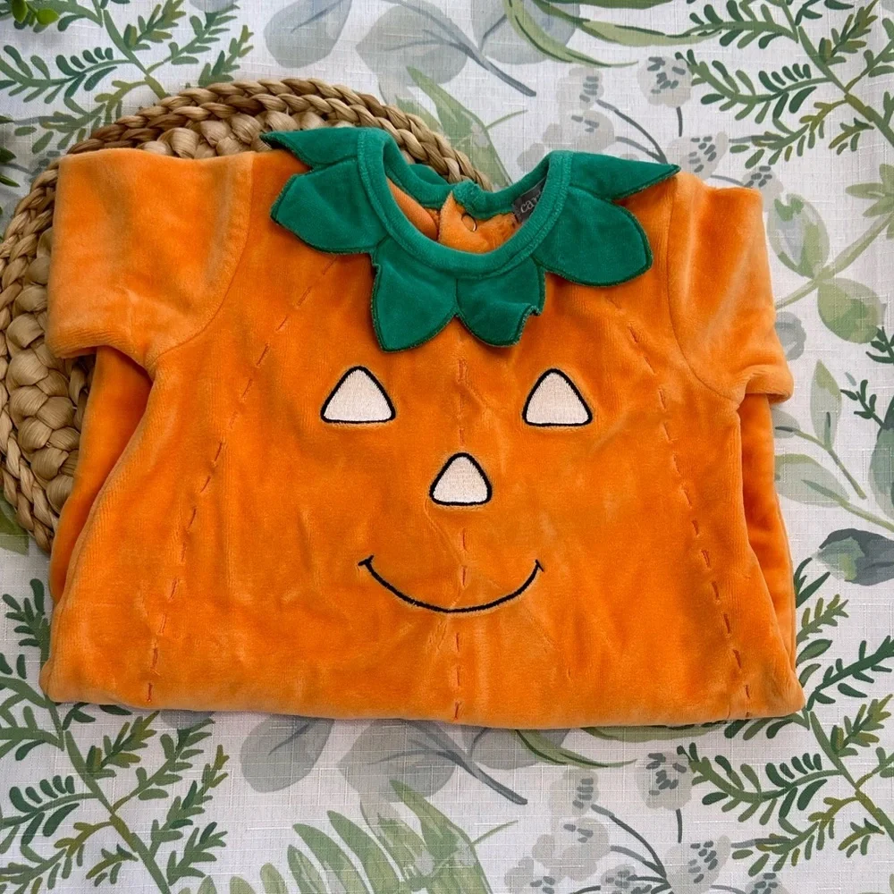 NEW Vintage Y2K Baby Halloween Costume Carter's Pumpkin Jumpsuit Costume 1 Piece - Picture 9 of 16